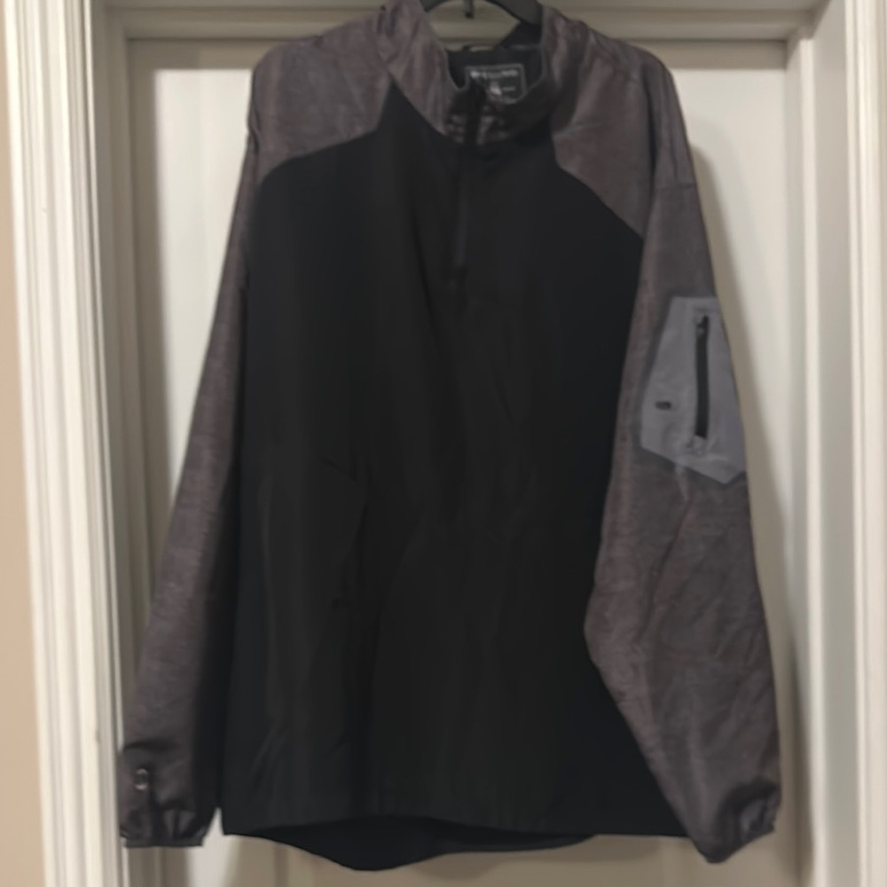 Holloway Black and Gray Windbreaker Athletic Pullover